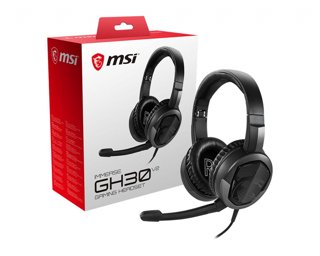 MSI Immerse GH30 V2 Kablolu Mikrofonlu Kulak Üstü Oyuncu Kulaklığı